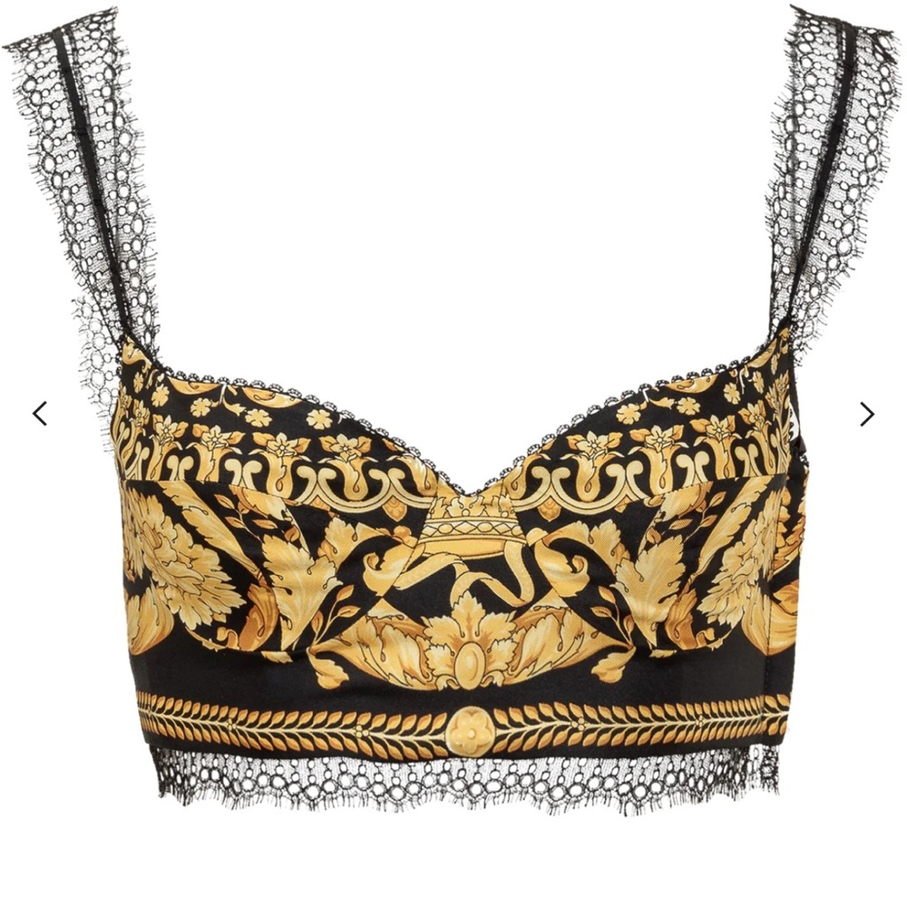 Versace Baroque Pattern Cropped Top 38 Brand New with tags!